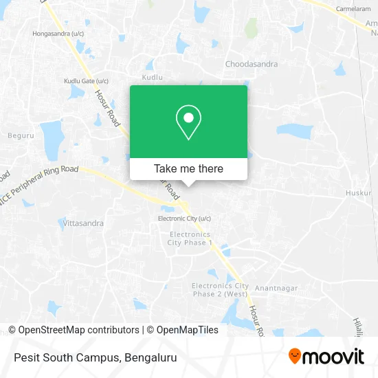 Pesit South Campus map
