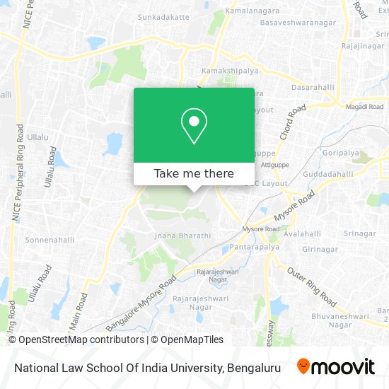 National Law School Of India University map