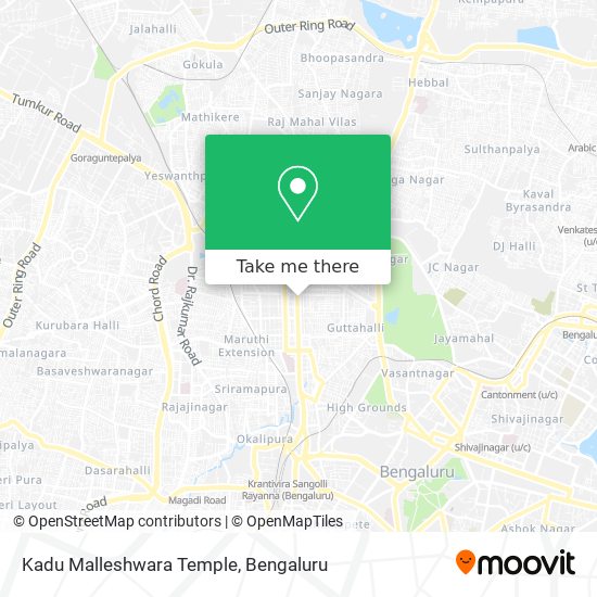 Kadu Malleshwara Temple map