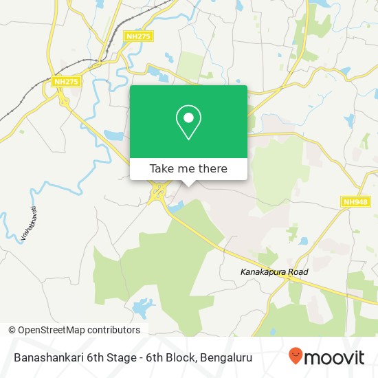 Banashankari 6th Stage - 6th Block map
