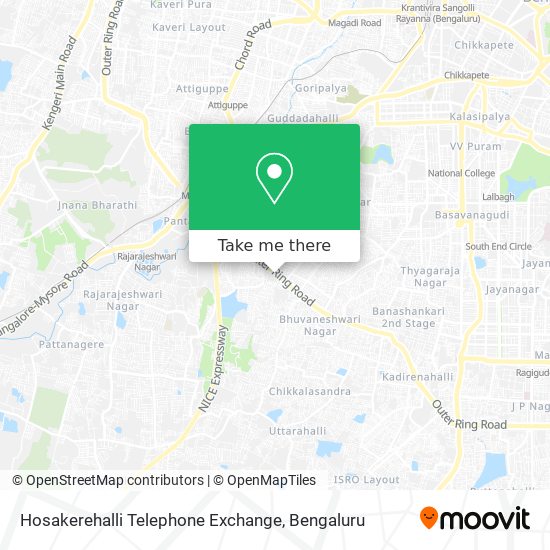 Hosakerehalli Telephone Exchange map