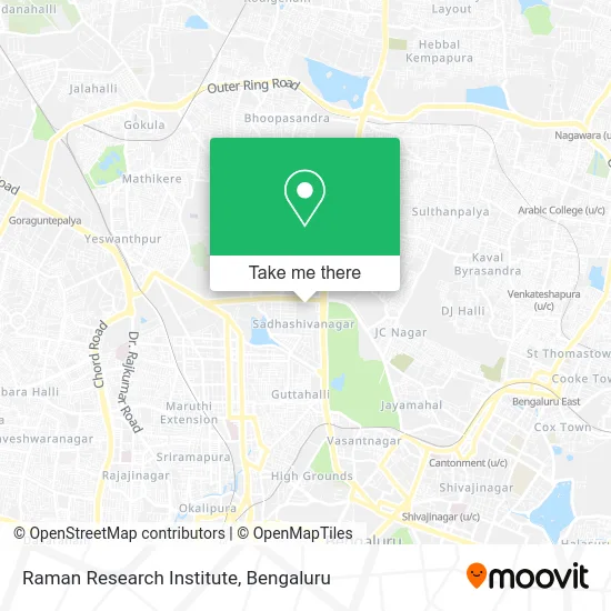 Raman Research Institute map