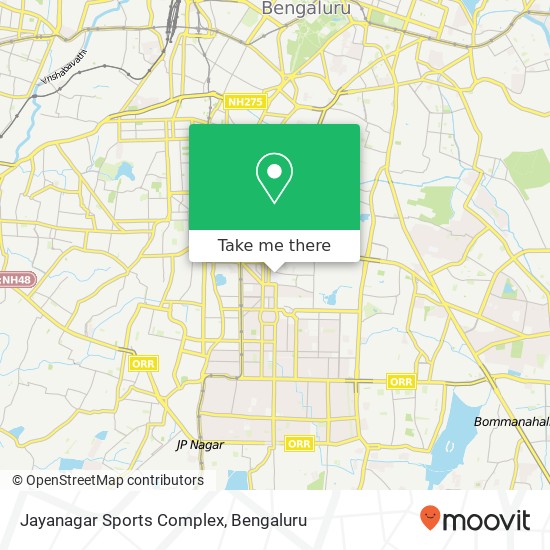 Jayanagar Sports Complex map