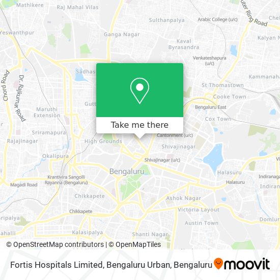 Fortis Hospitals Limited, Bengaluru Urban map