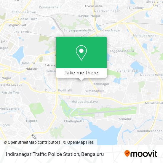 Indiranagar Traffic Police Station map