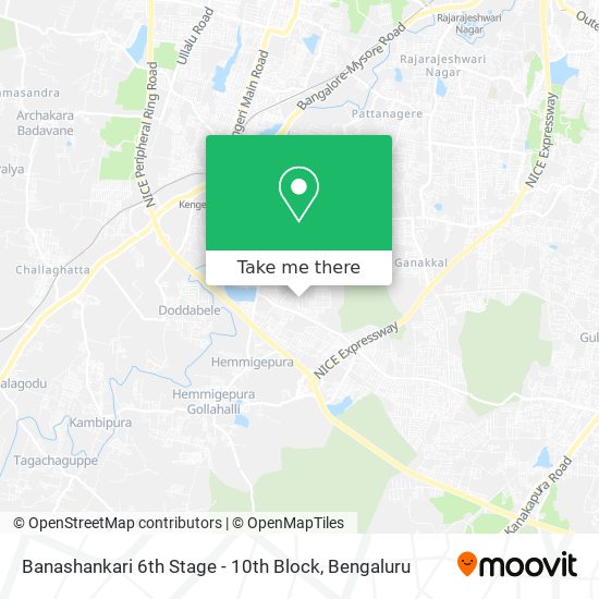 Banashankari 6th Stage - 10th Block map