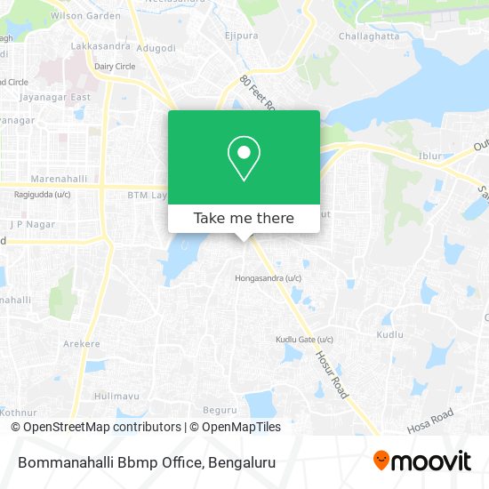Bommanahalli Bbmp Office map
