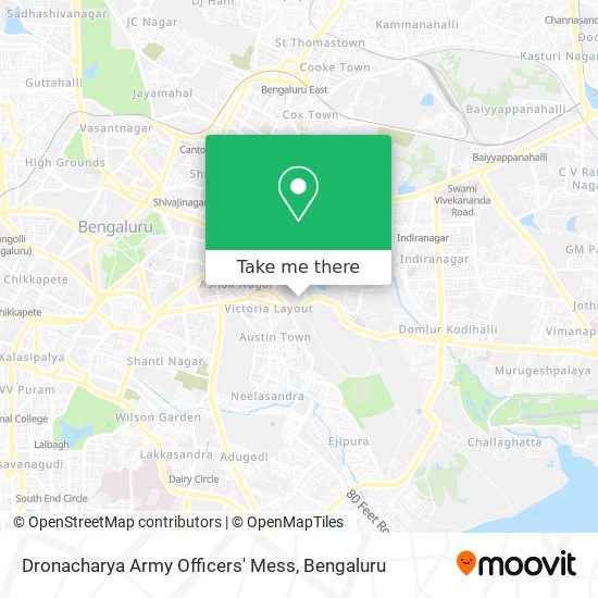 Dronacharya Army Officers' Mess map