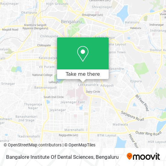 Bangalore Institute Of Dental Sciences map