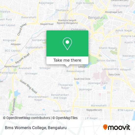 Bms Women's College map