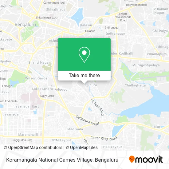 Koramangala National Games Village map