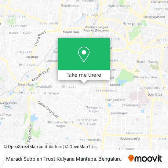 Maradi Subbiah Trust Kalyana Mantapa map