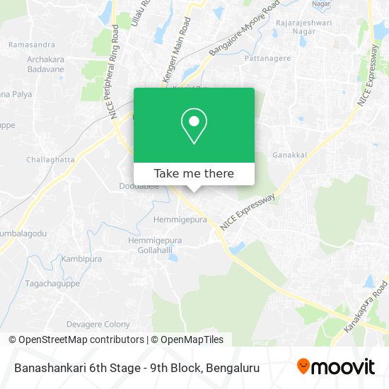 Banashankari 6th Stage - 9th Block map