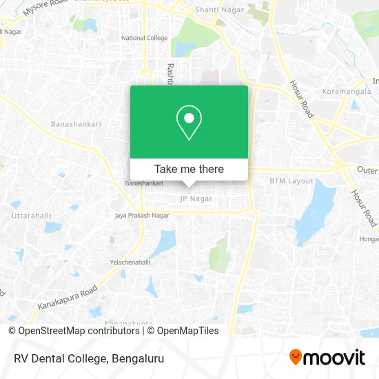 Rv Dental College map