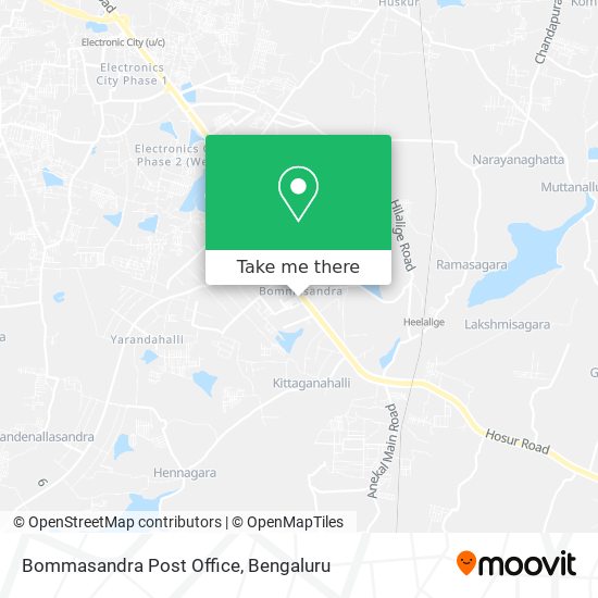 Bommasandra Post Office map