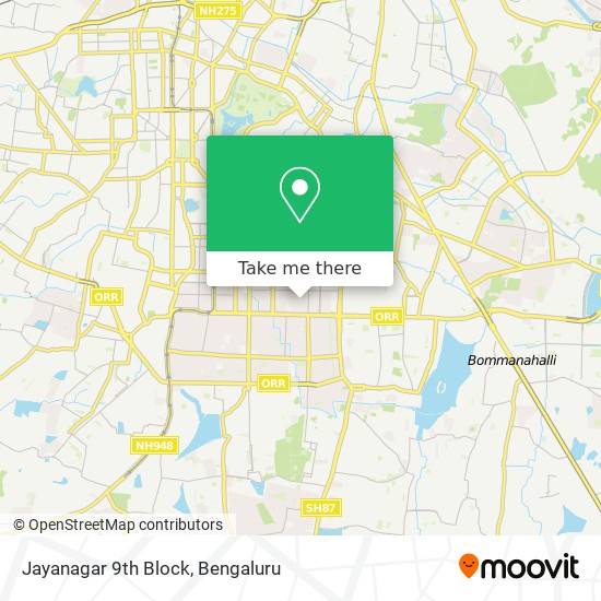 Jayanagar 9th Block map