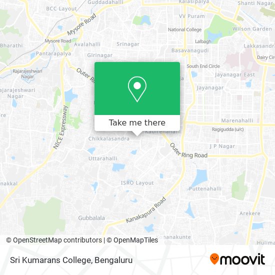 Sri Kumarans College map