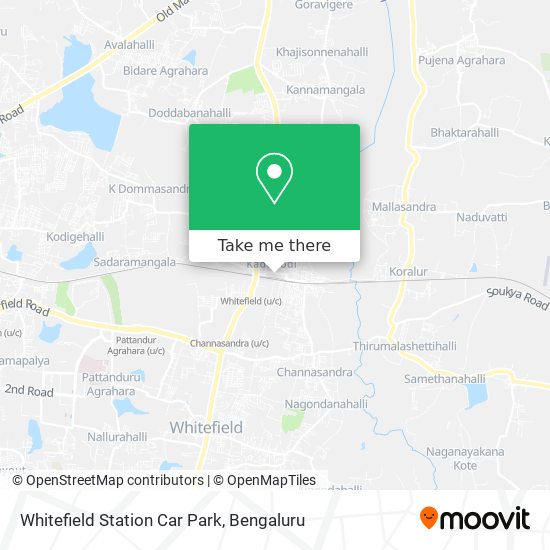 Whitefield Station Car Park map