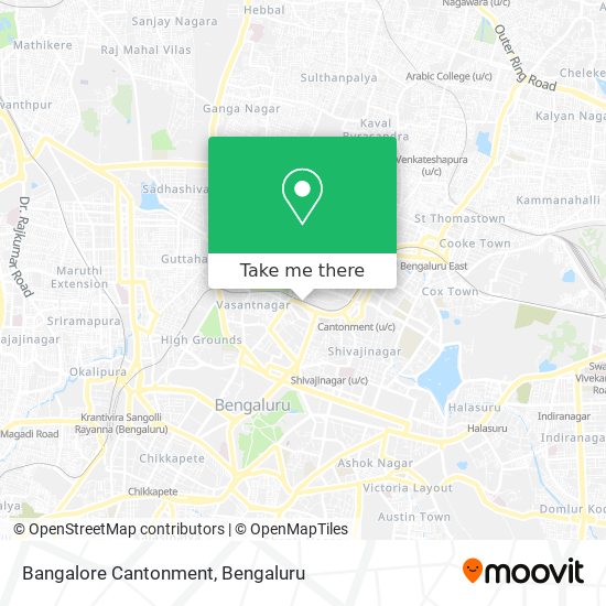 Bangalore Cantonment map