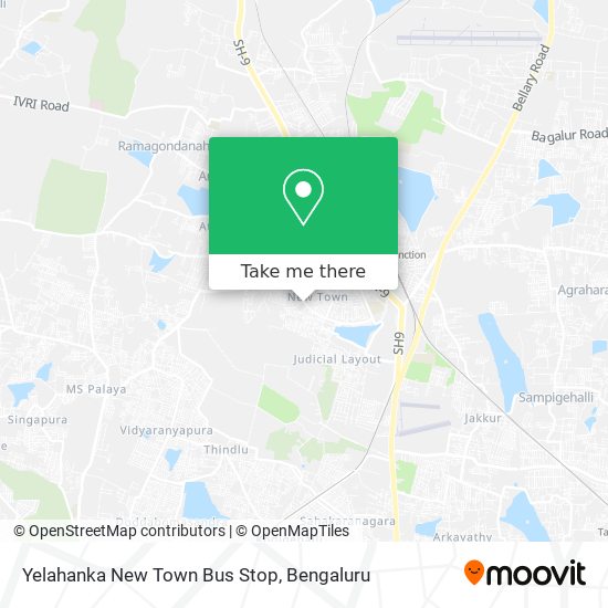 Yelahanka New Town Bus Stop map