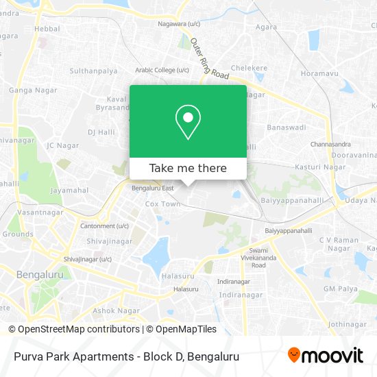 Purva Park Apartments - Block D map