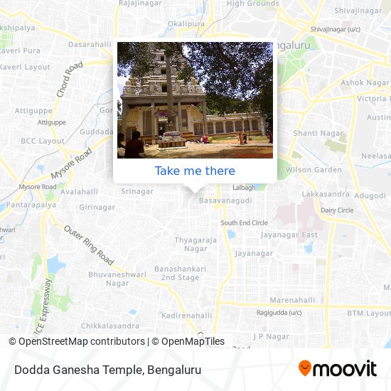 Dodda Ganesha Temple map