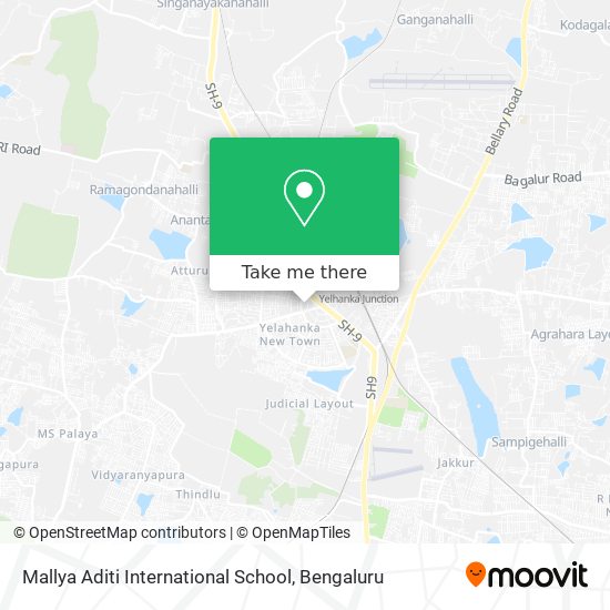 Mallya Aditi International School map