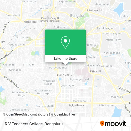 R V Teachers College map