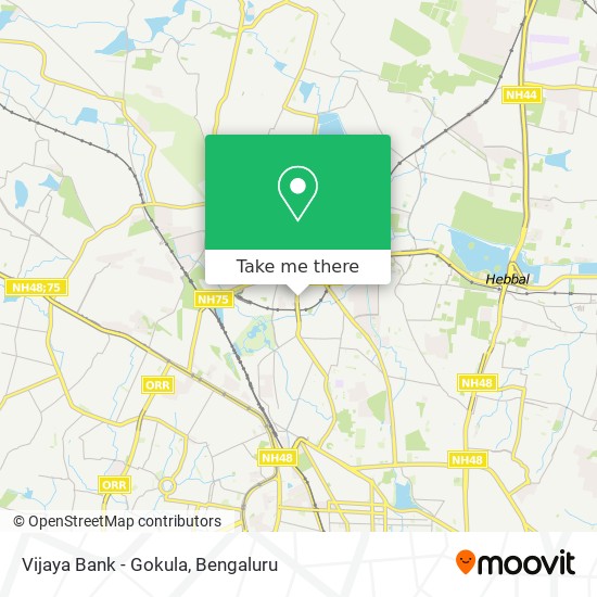 Vijaya Bank - Gokula map