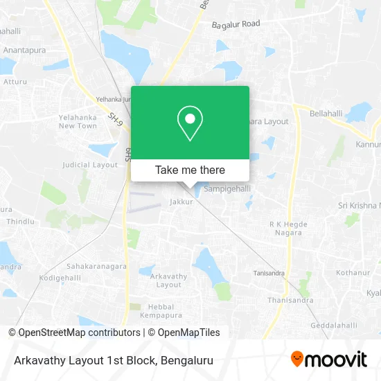 Arkavathy Layout 1st Block map