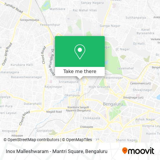 Inox Malleshwaram - Mantri Square map