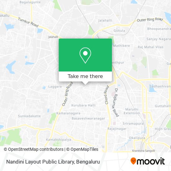 Nandini Layout Public Library map