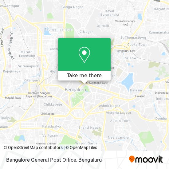 Bangalore General Post Office map