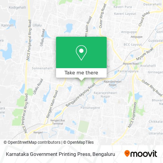 Karnataka Government Printing Press map