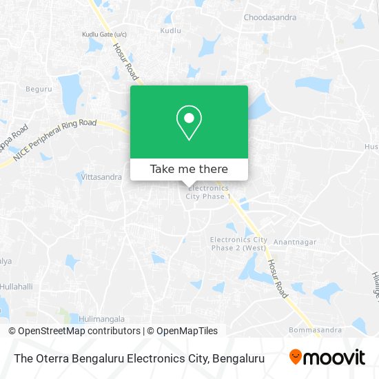 The Oterra Bengaluru Electronics City map