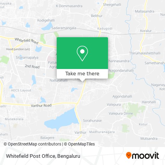 Whitefield Post Office map
