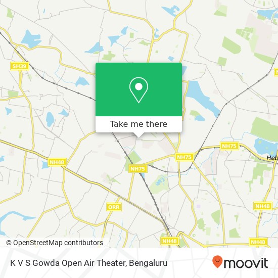 K V S Gowda Open Air Theater map