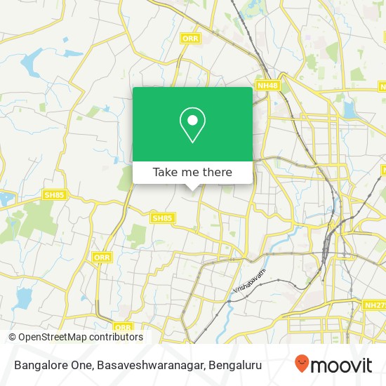 Bangalore One, Basaveshwaranagar map