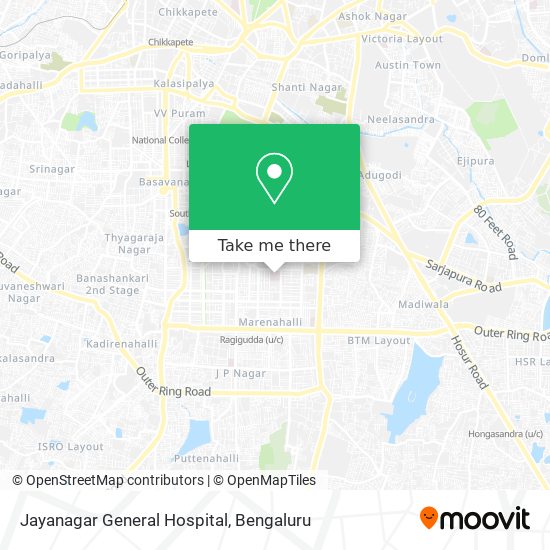 Jayanagar General Hospital map