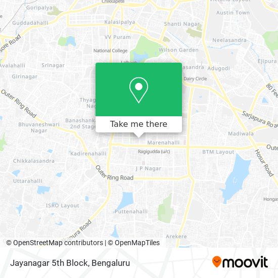 Jayanagar 5th Block map