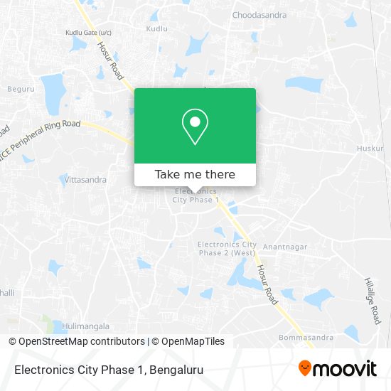 Electronics City Phase 1 map