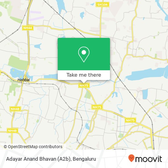 Adayar Anand Bhavan (A2b) map