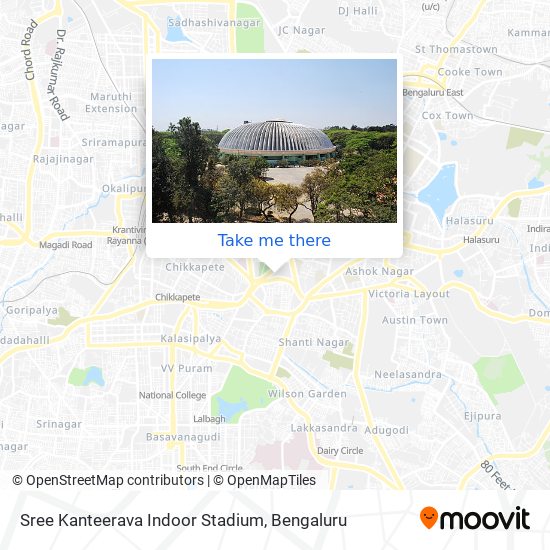 Sree Kanteerava Indoor Stadium map