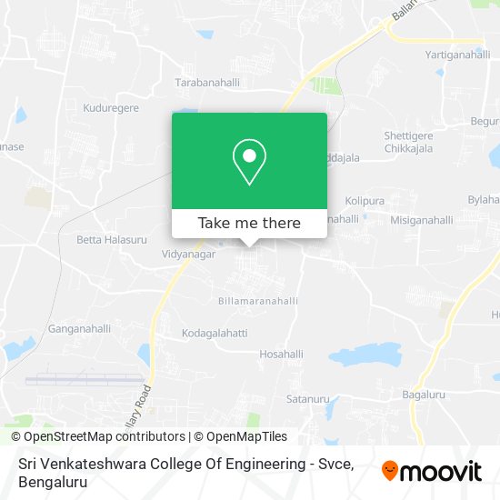 Sri Venkateshwara College Of Engineering - Svce map