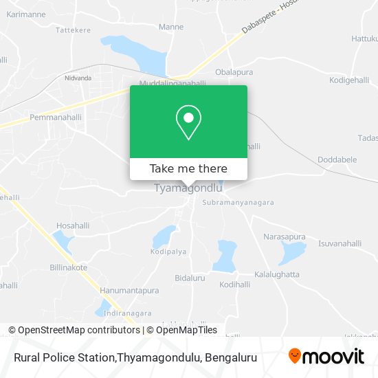 Rural Police Station,Thyamagondulu map