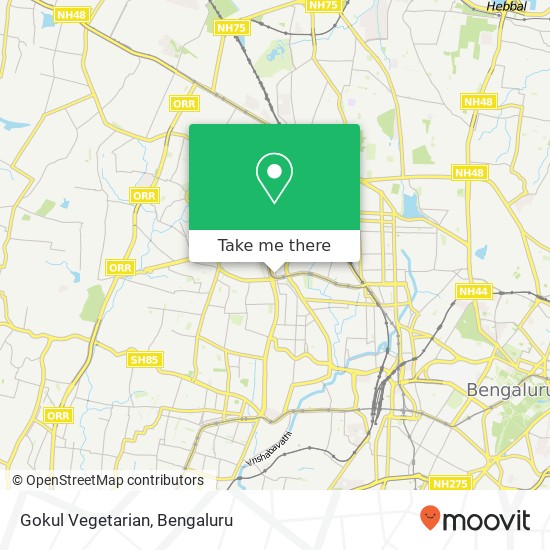 Gokul Vegetarian map