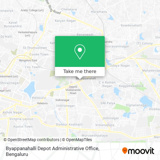Byappanahalli Depot Administrative Office map