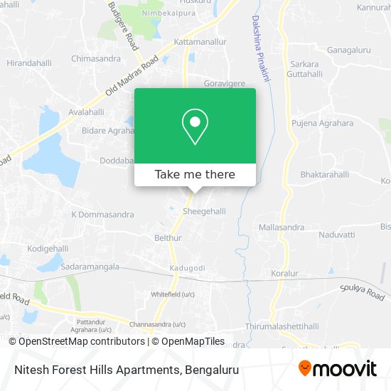 Nitesh Forest Hills Apartments map