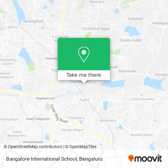 Bangalore International School map