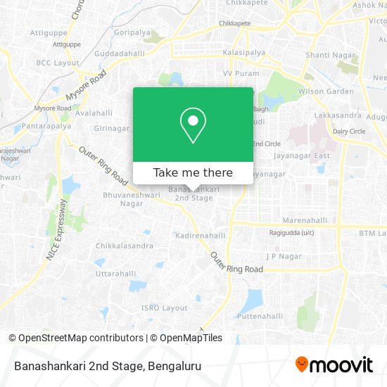Banashankari 2nd Stage map